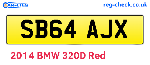 SB64AJX are the vehicle registration plates.