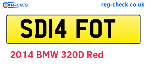 SD14FOT are the vehicle registration plates.