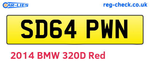 SD64PWN are the vehicle registration plates.