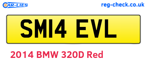 SM14EVL are the vehicle registration plates.
