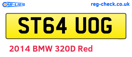 ST64UOG are the vehicle registration plates.