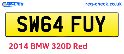 SW64FUY are the vehicle registration plates.