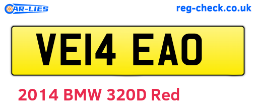VE14EAO are the vehicle registration plates.
