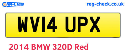 WV14UPX are the vehicle registration plates.