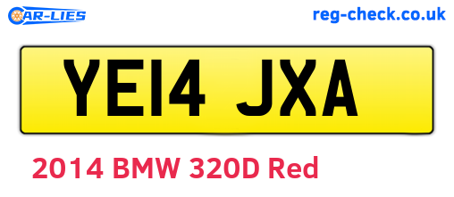 YE14JXA are the vehicle registration plates.