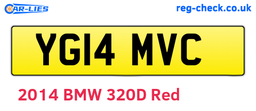 YG14MVC are the vehicle registration plates.