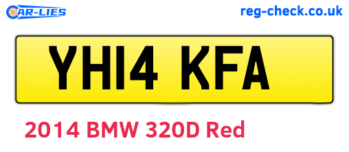 YH14KFA are the vehicle registration plates.