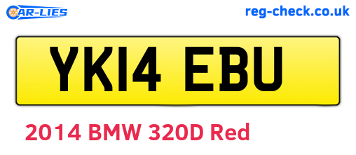 YK14EBU are the vehicle registration plates.