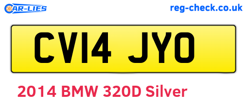 CV14JYO are the vehicle registration plates.