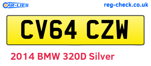 CV64CZW are the vehicle registration plates.