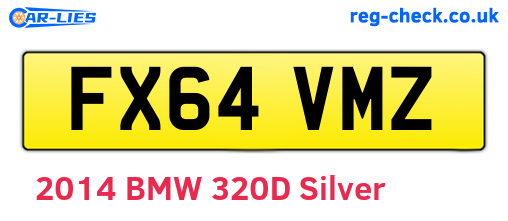 FX64VMZ are the vehicle registration plates.