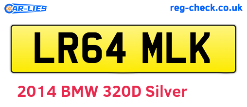 LR64MLK are the vehicle registration plates.