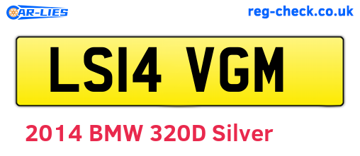 LS14VGM are the vehicle registration plates.