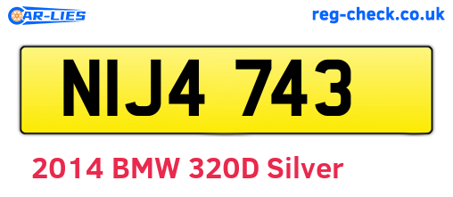 NIJ4743 are the vehicle registration plates.