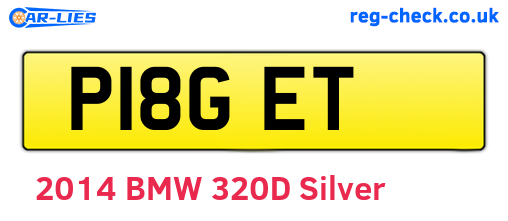 P18GET are the vehicle registration plates.