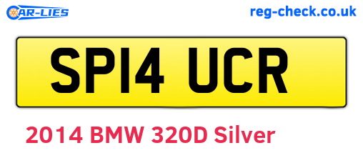 SP14UCR are the vehicle registration plates.