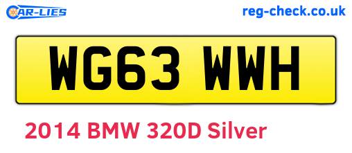 WG63WWH are the vehicle registration plates.