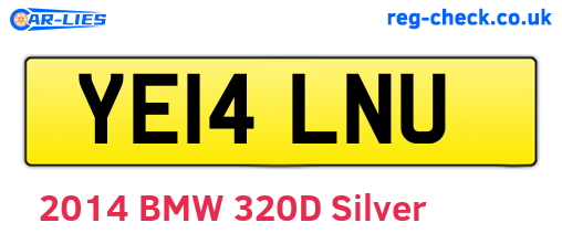 YE14LNU are the vehicle registration plates.