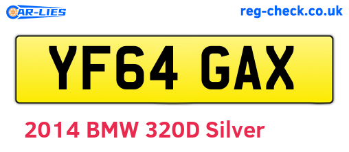 YF64GAX are the vehicle registration plates.