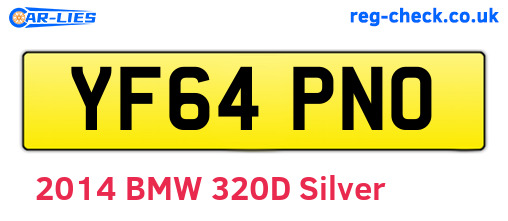YF64PNO are the vehicle registration plates.