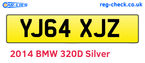 YJ64XJZ are the vehicle registration plates.