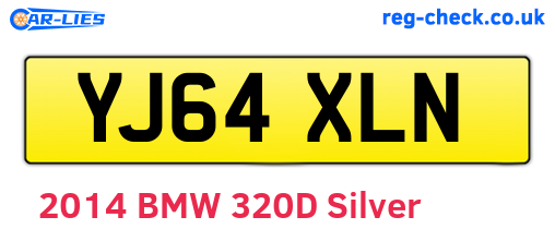 YJ64XLN are the vehicle registration plates.