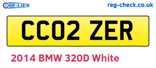 CC02ZER are the vehicle registration plates.