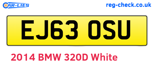 EJ63OSU are the vehicle registration plates.