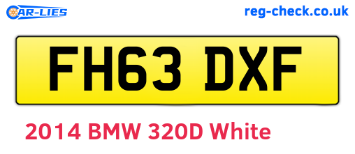 FH63DXF are the vehicle registration plates.