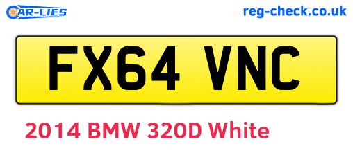 FX64VNC are the vehicle registration plates.