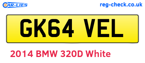GK64VEL are the vehicle registration plates.