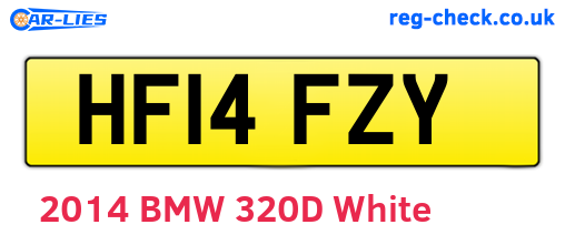 HF14FZY are the vehicle registration plates.