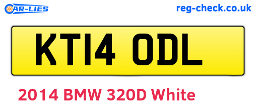 KT14ODL are the vehicle registration plates.