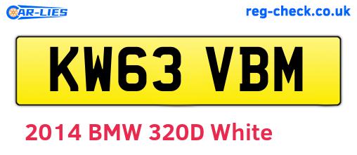 KW63VBM are the vehicle registration plates.