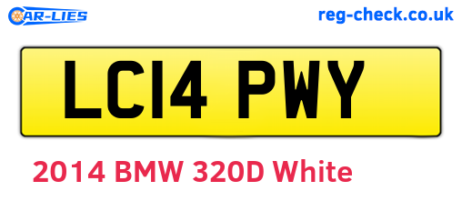 LC14PWY are the vehicle registration plates.