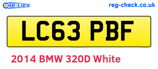 LC63PBF are the vehicle registration plates.