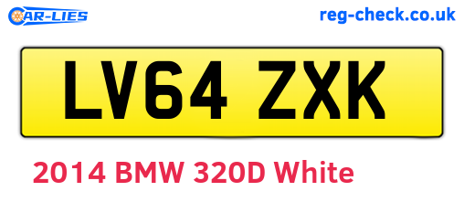 LV64ZXK are the vehicle registration plates.