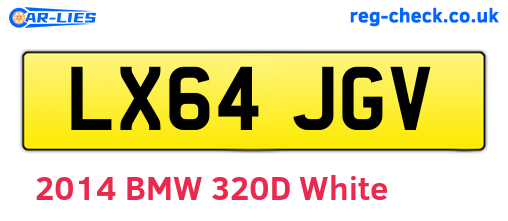 LX64JGV are the vehicle registration plates.