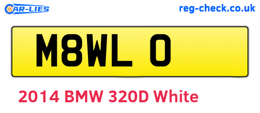 M8WLO are the vehicle registration plates.