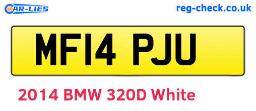 MF14PJU are the vehicle registration plates.