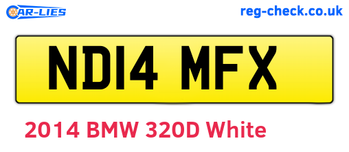 ND14MFX are the vehicle registration plates.