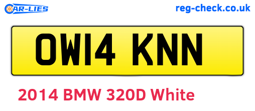 OW14KNN are the vehicle registration plates.