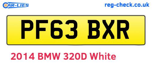 PF63BXR are the vehicle registration plates.