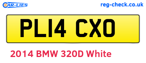 PL14CXO are the vehicle registration plates.