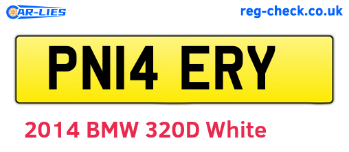 PN14ERY are the vehicle registration plates.
