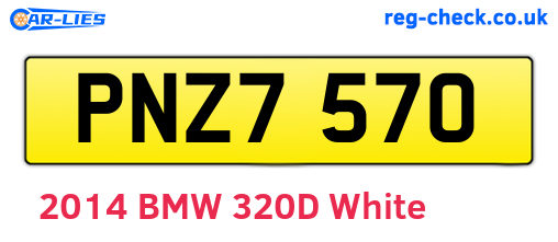 PNZ7570 are the vehicle registration plates.