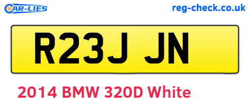 R23JJN are the vehicle registration plates.