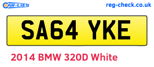 SA64YKE are the vehicle registration plates.