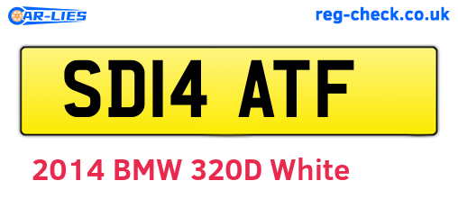 SD14ATF are the vehicle registration plates.