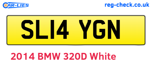 SL14YGN are the vehicle registration plates.